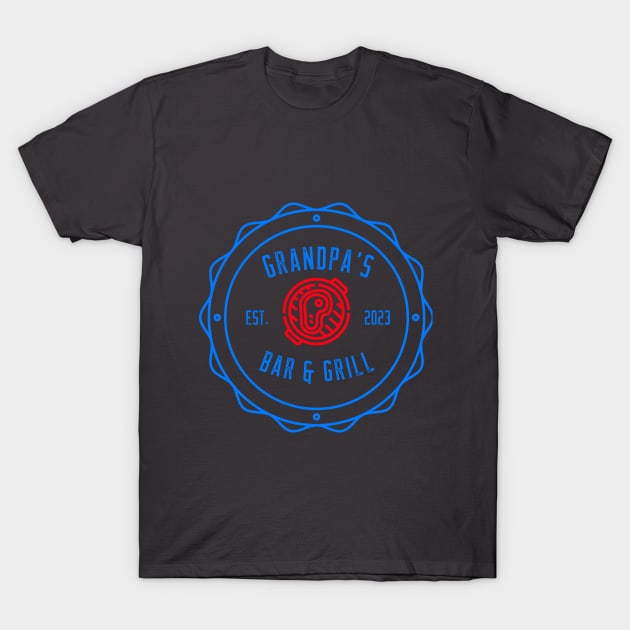 Grandpa's Bar and Grill T-Shirt by Preston James Designs